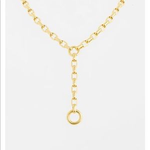 Beautiful trendy gold plated Y necklace
